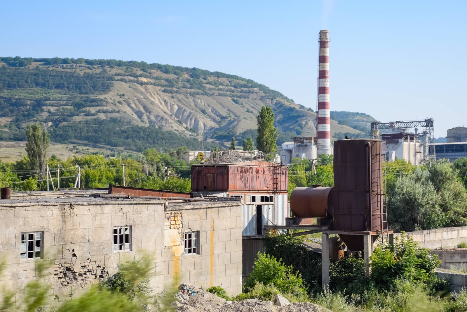 Abandoned old Soviet industrial buildings. by fedoseevaolga