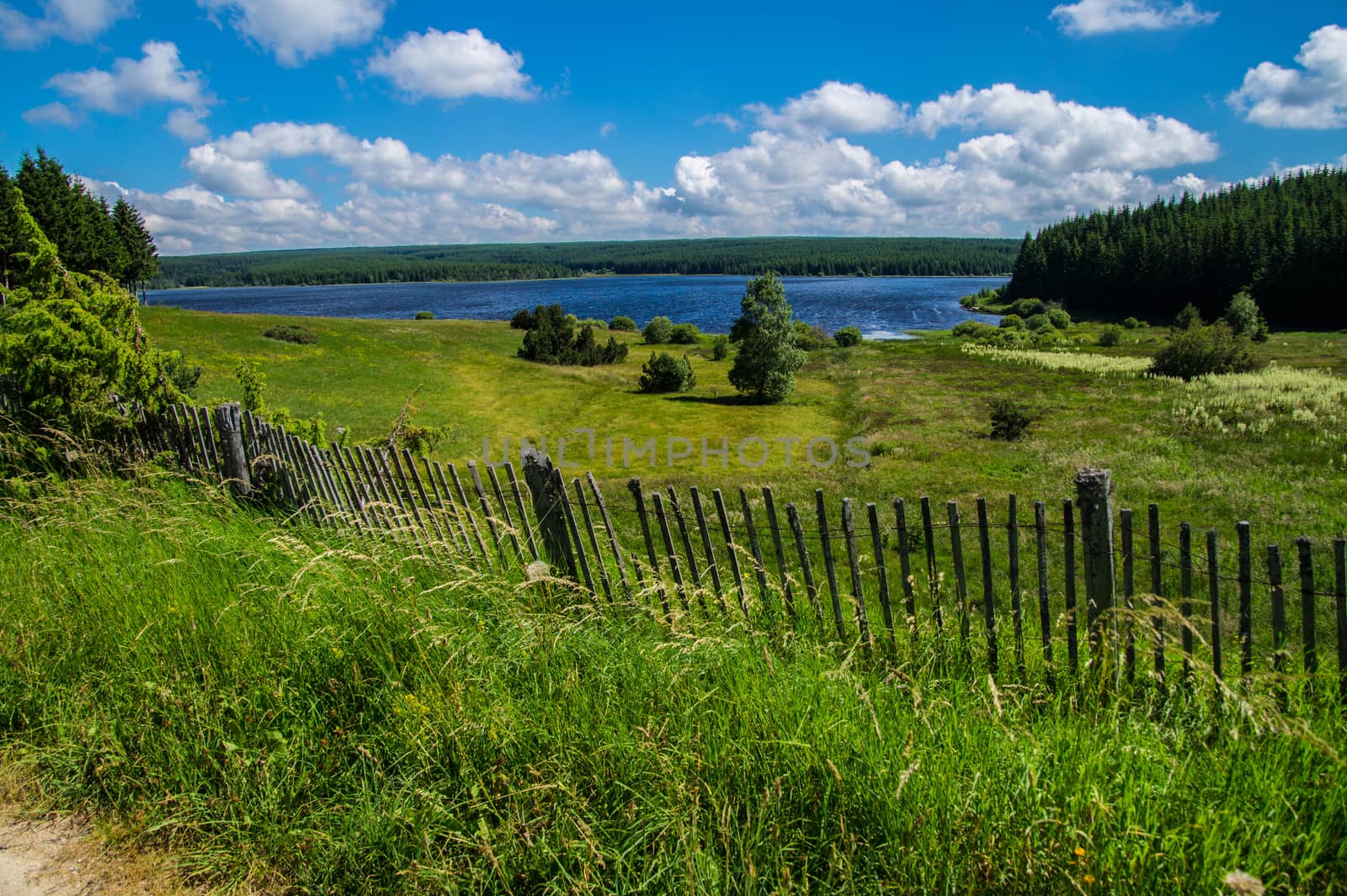 lake of charpal in margueride in lozere