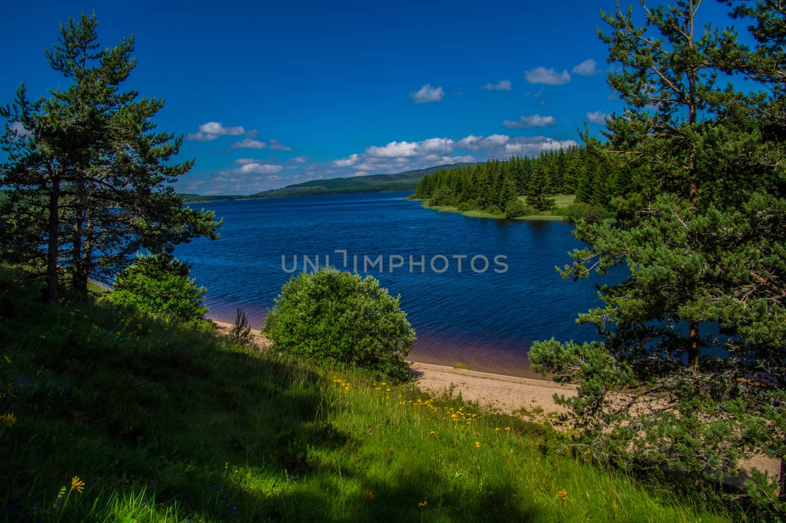 lake of charpal in margueride in lozere