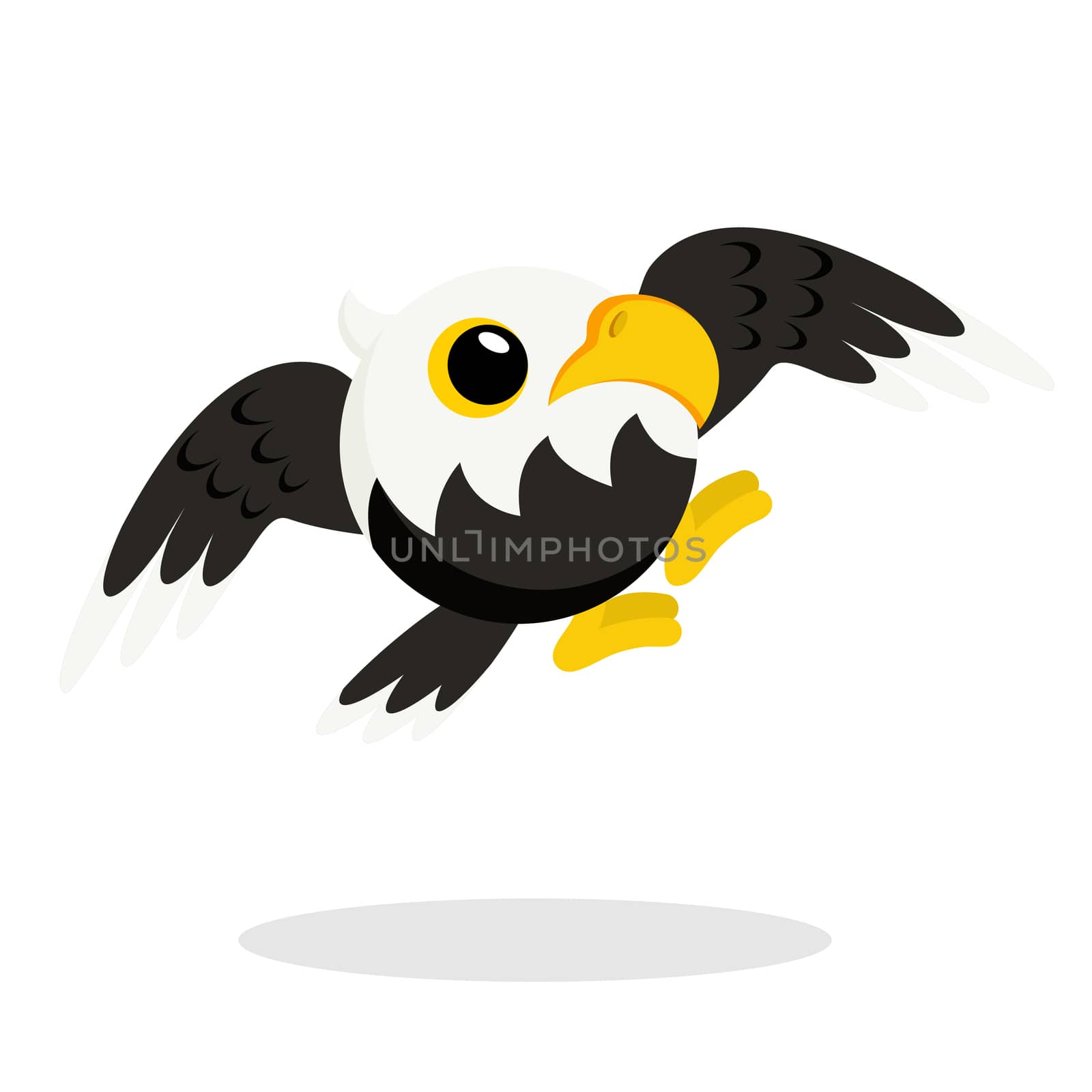 eagle in flat style vector image