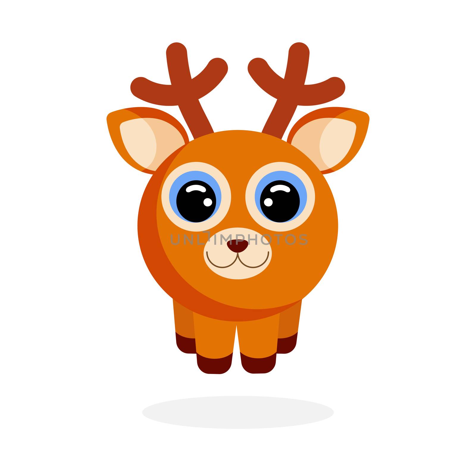 deer flat vector by Melnyk