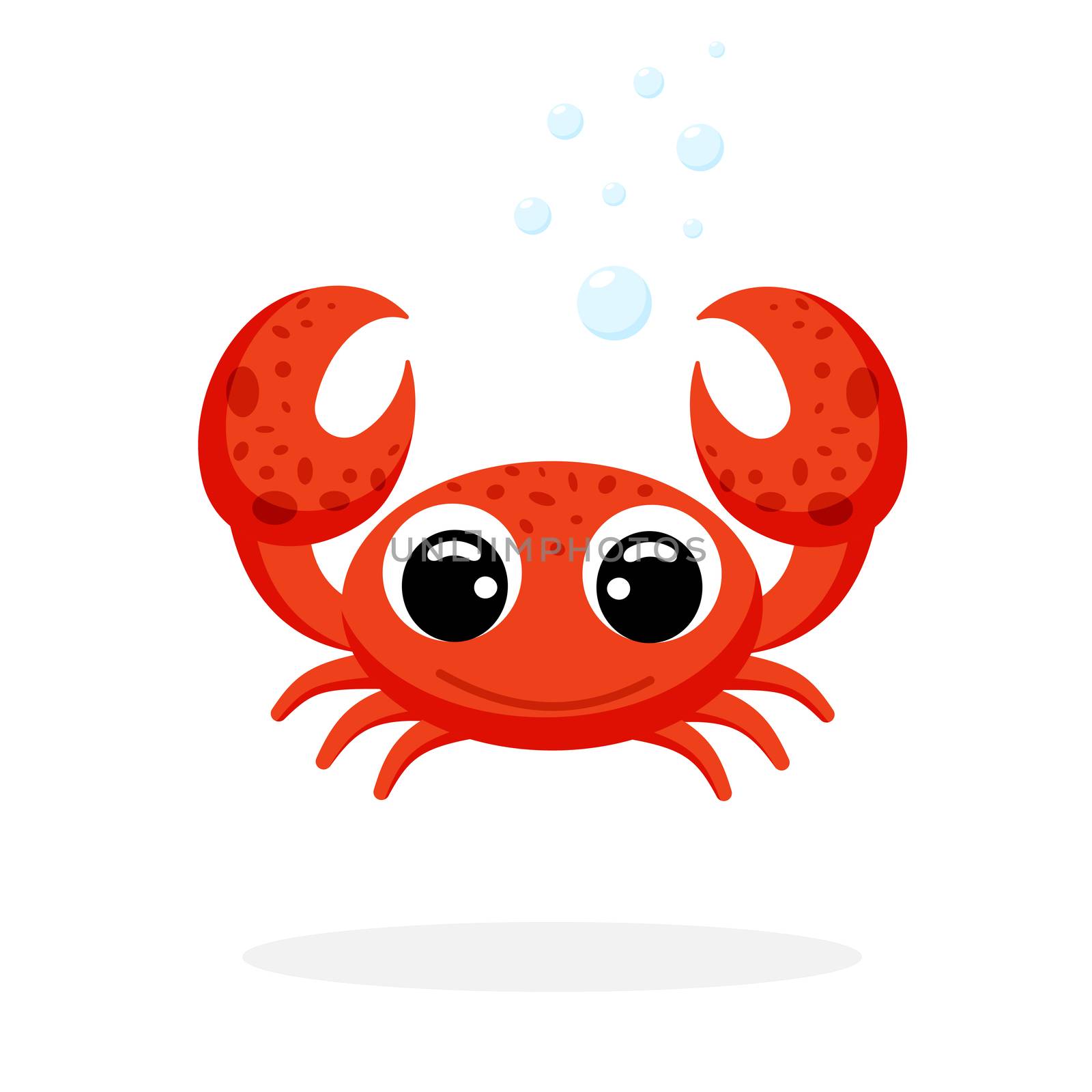 crab in flat style vector image