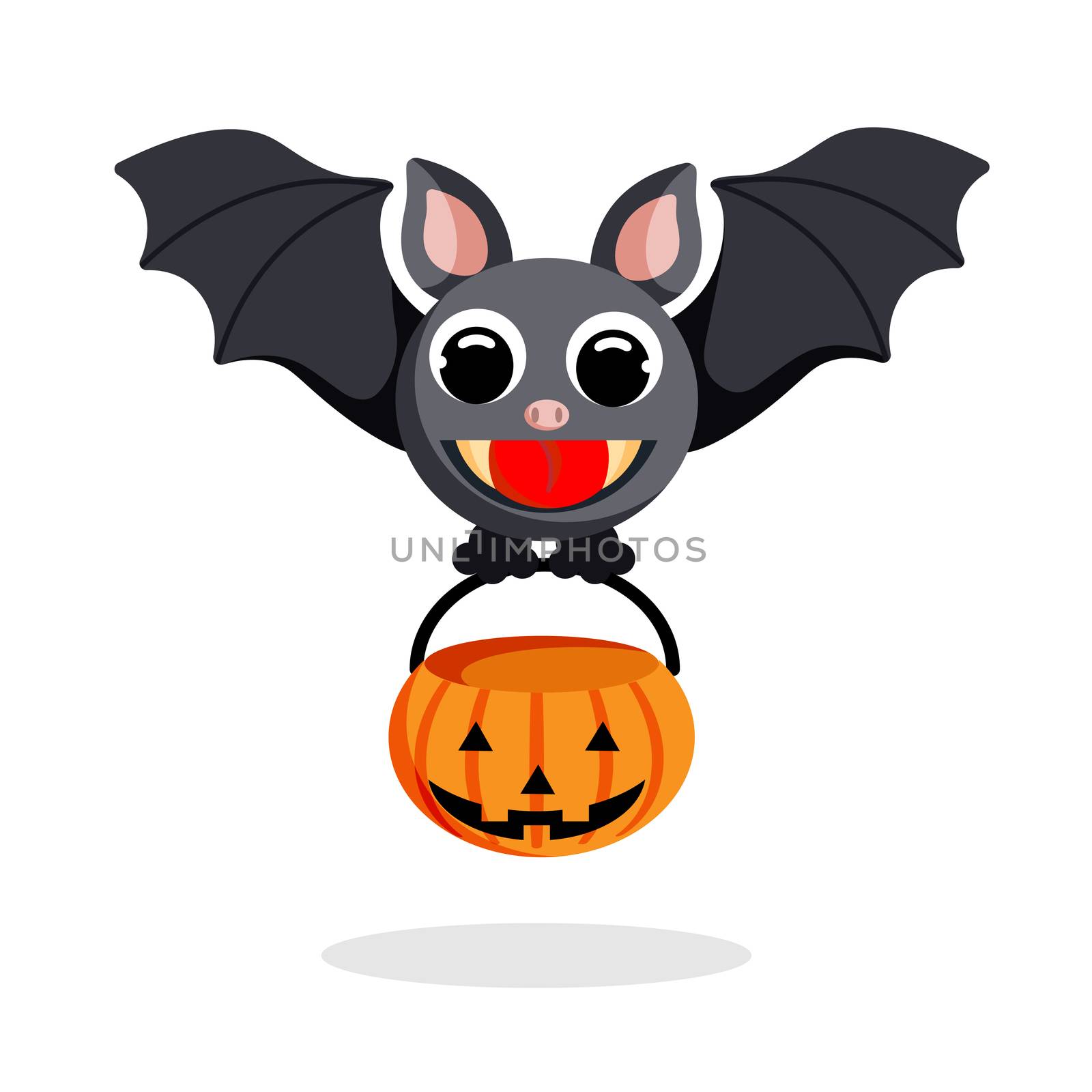 halloween bat flat vector by Melnyk