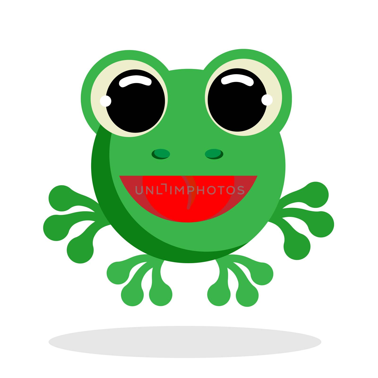 frog flat vector by Melnyk