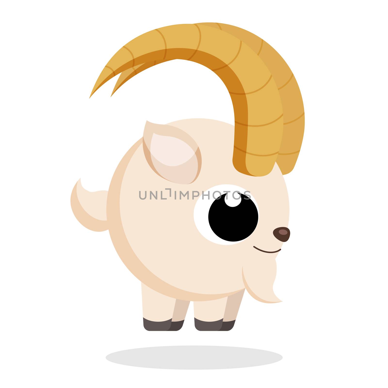 goat in flat style vector image