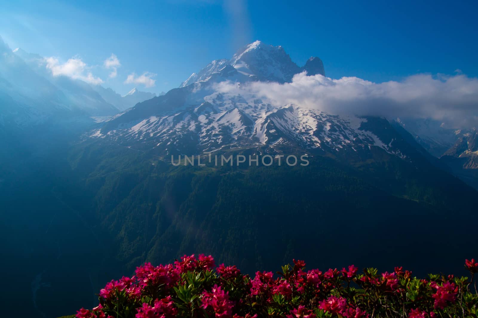 landscape of the Alps in France Haute Savoie
