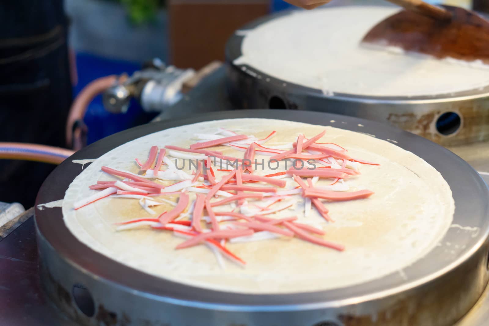 Japanese Crepe dessert on walking street