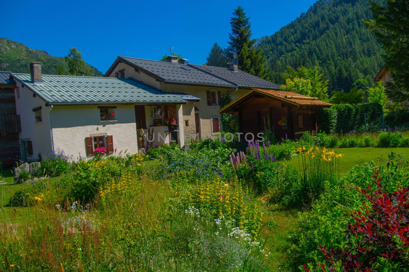 landscape of the Alps in France Haute Savoie