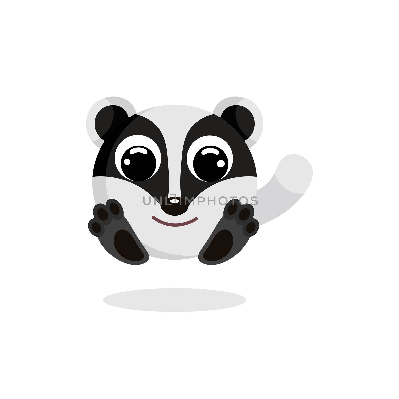 badger vector illustration. Flat design by Melnyk