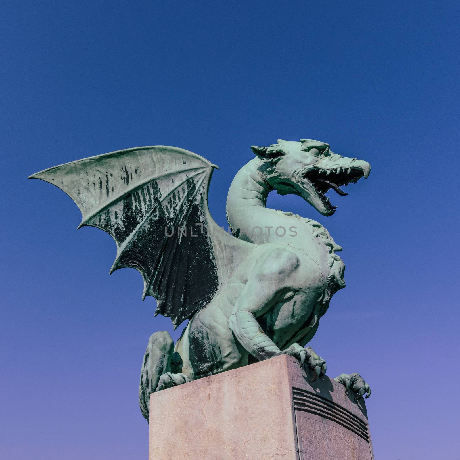 Dragon on the Ljubljana bridge in Slovenia