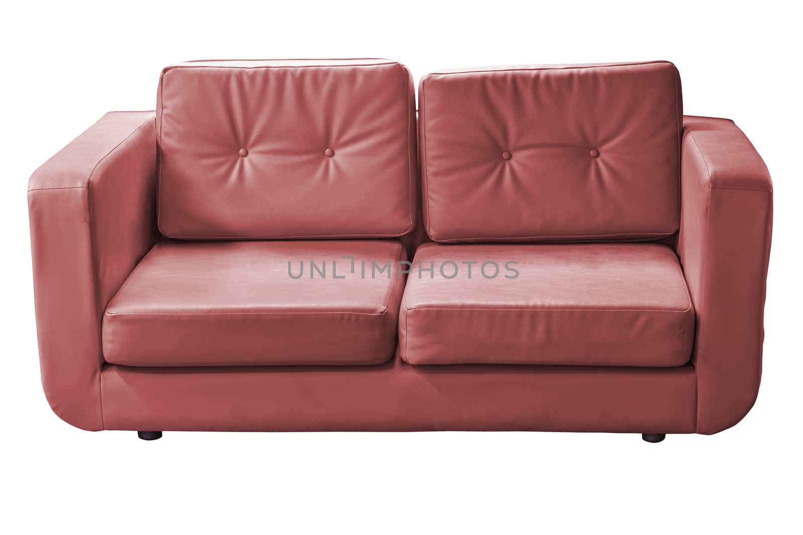 Vintage leather sofa isolated. by NuwatPhoto