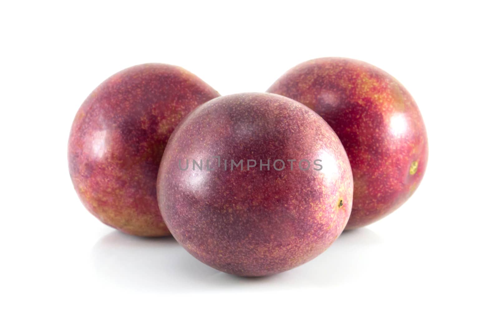 Fresh passion fruit isolated on white background, food healthy concept