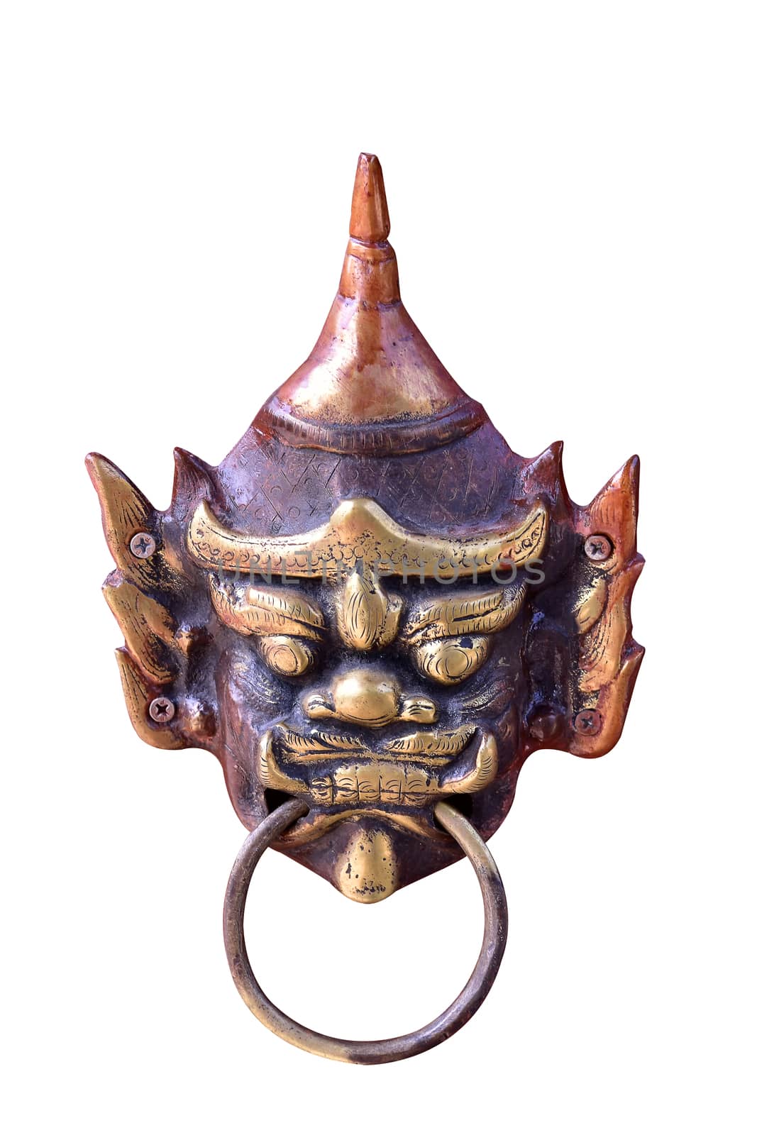 Old style head knocker isolated. by NuwatPhoto