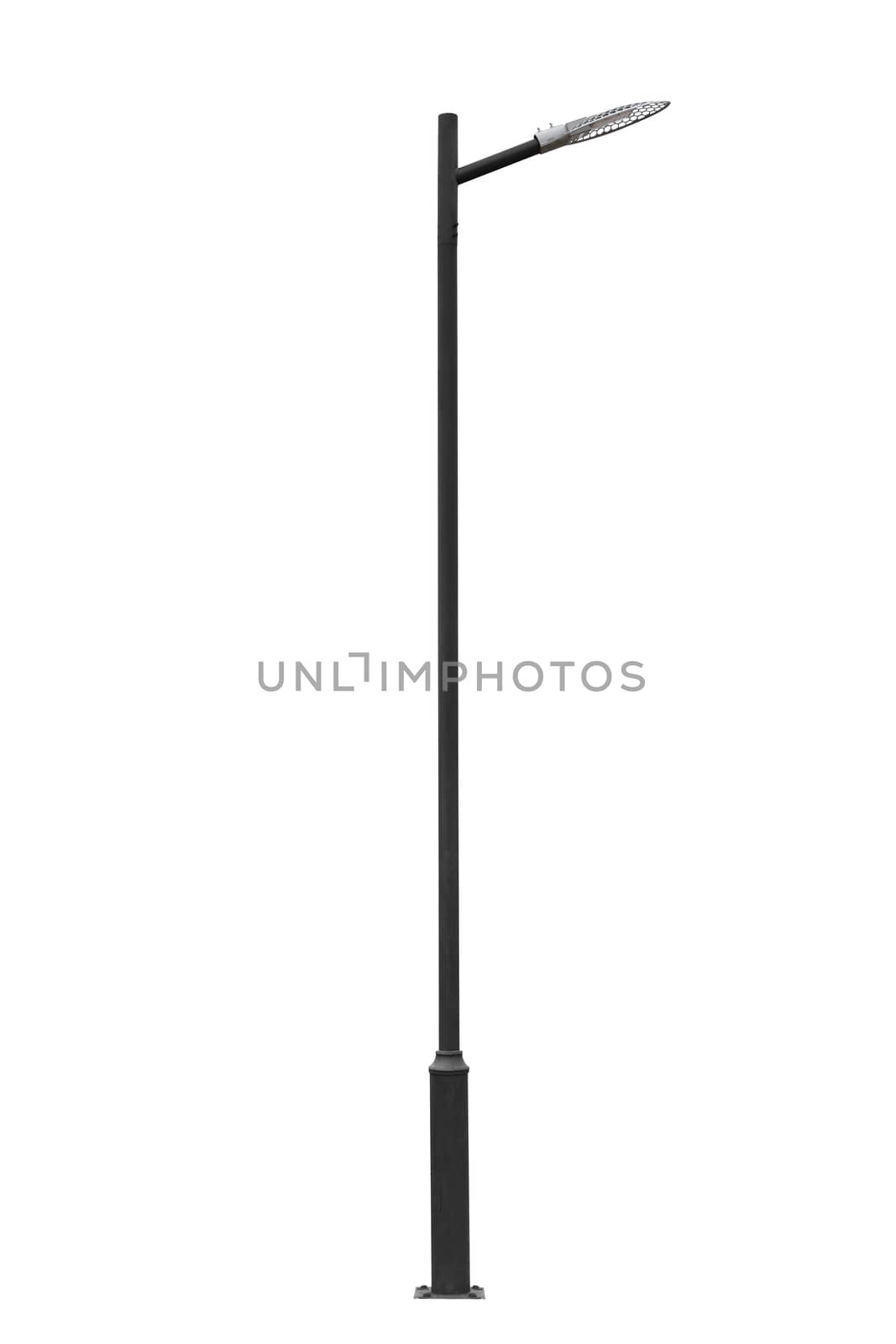 Street light pole isolated. by NuwatPhoto