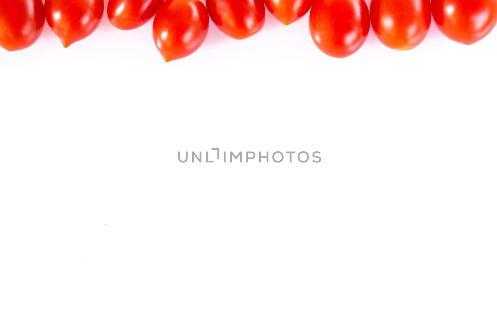 Cherry tomatoes isolated on white background, food healhty concept