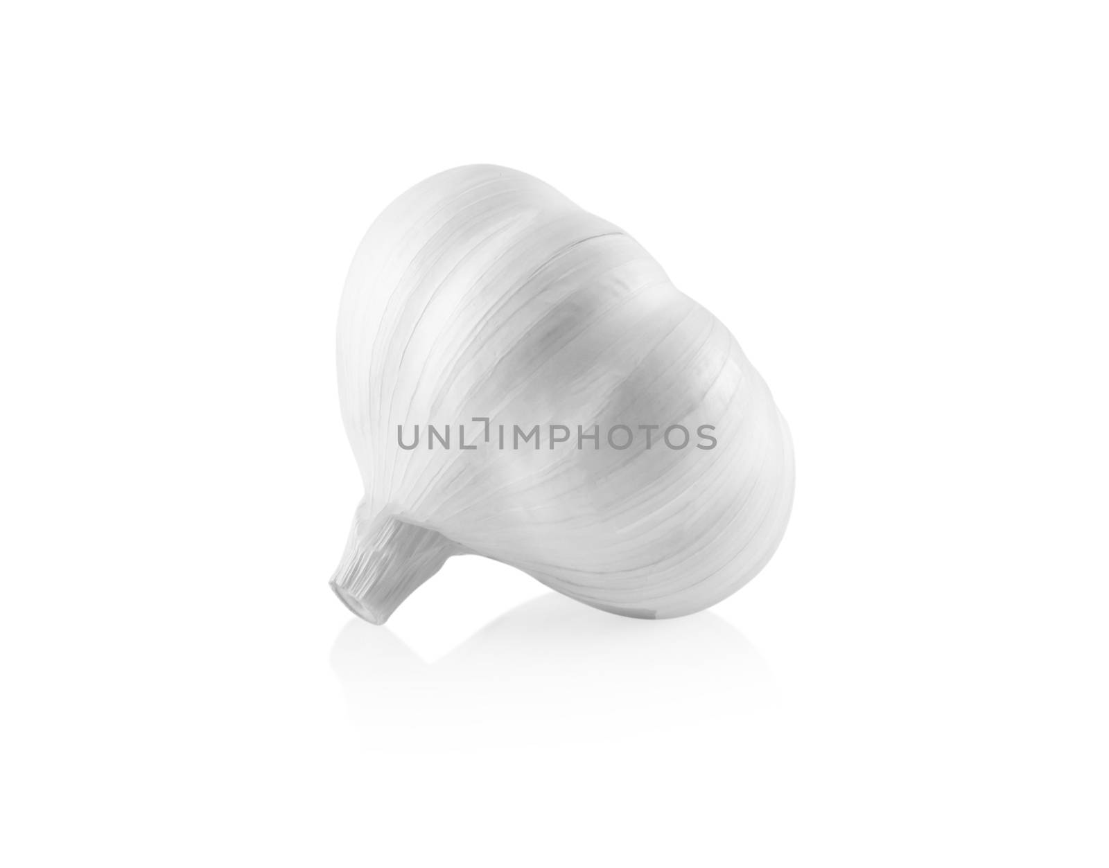 Raw garlic isolated on white background