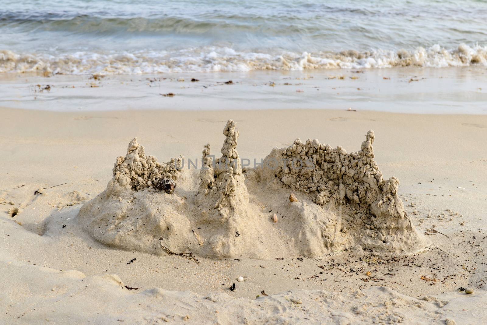 Sand castle on the beach by Mibuch
