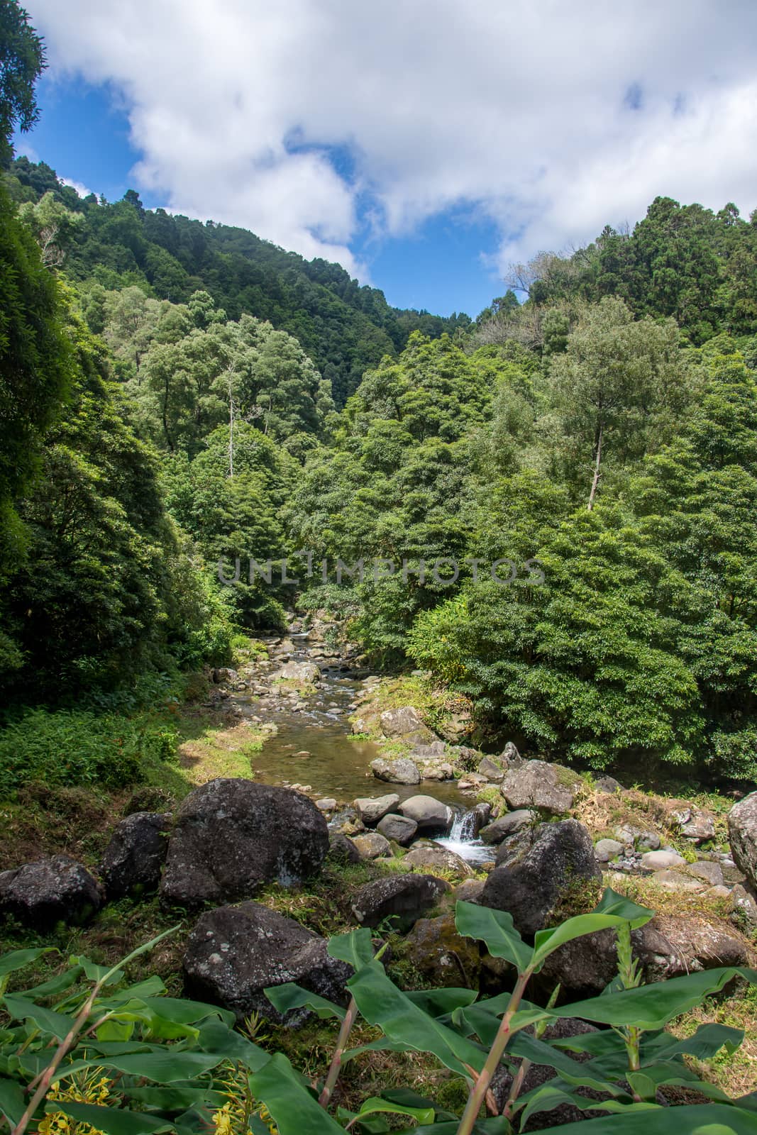 walk and discover the prego salto waterfall on the island of sao miguel, azores, Portugal.
