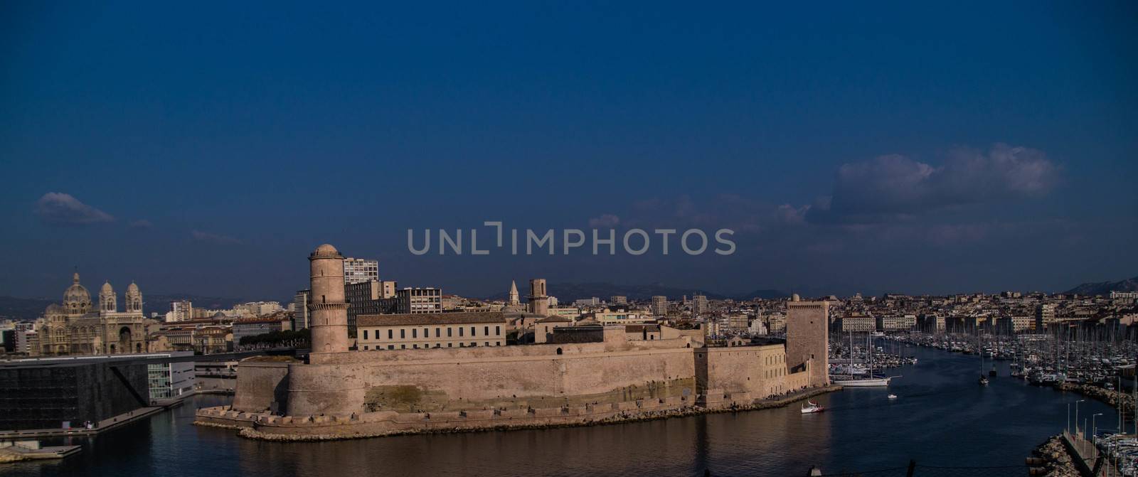 old port and fort of marseille by bertrand