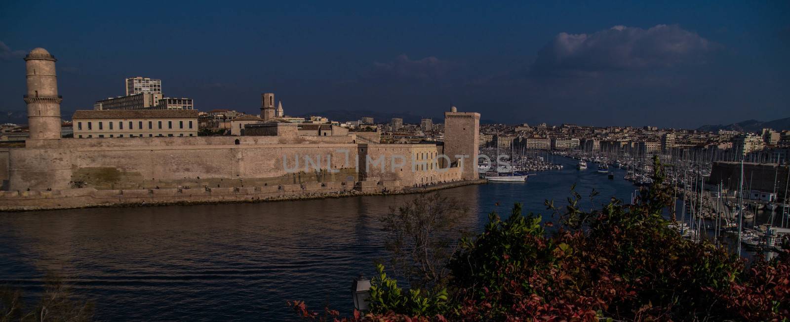old port and fort of marseille by bertrand