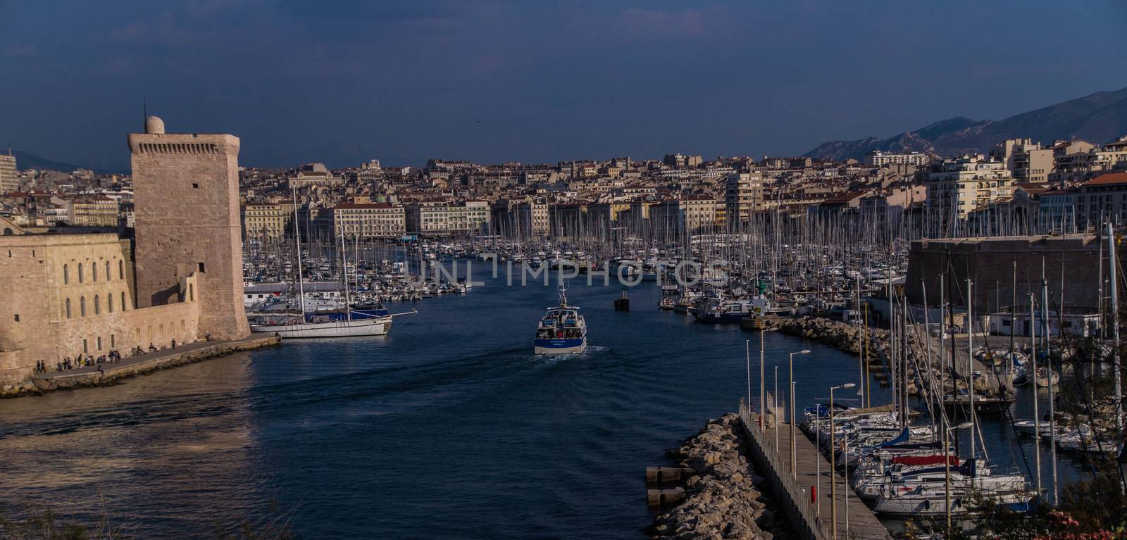 old port and fort of marseille by bertrand