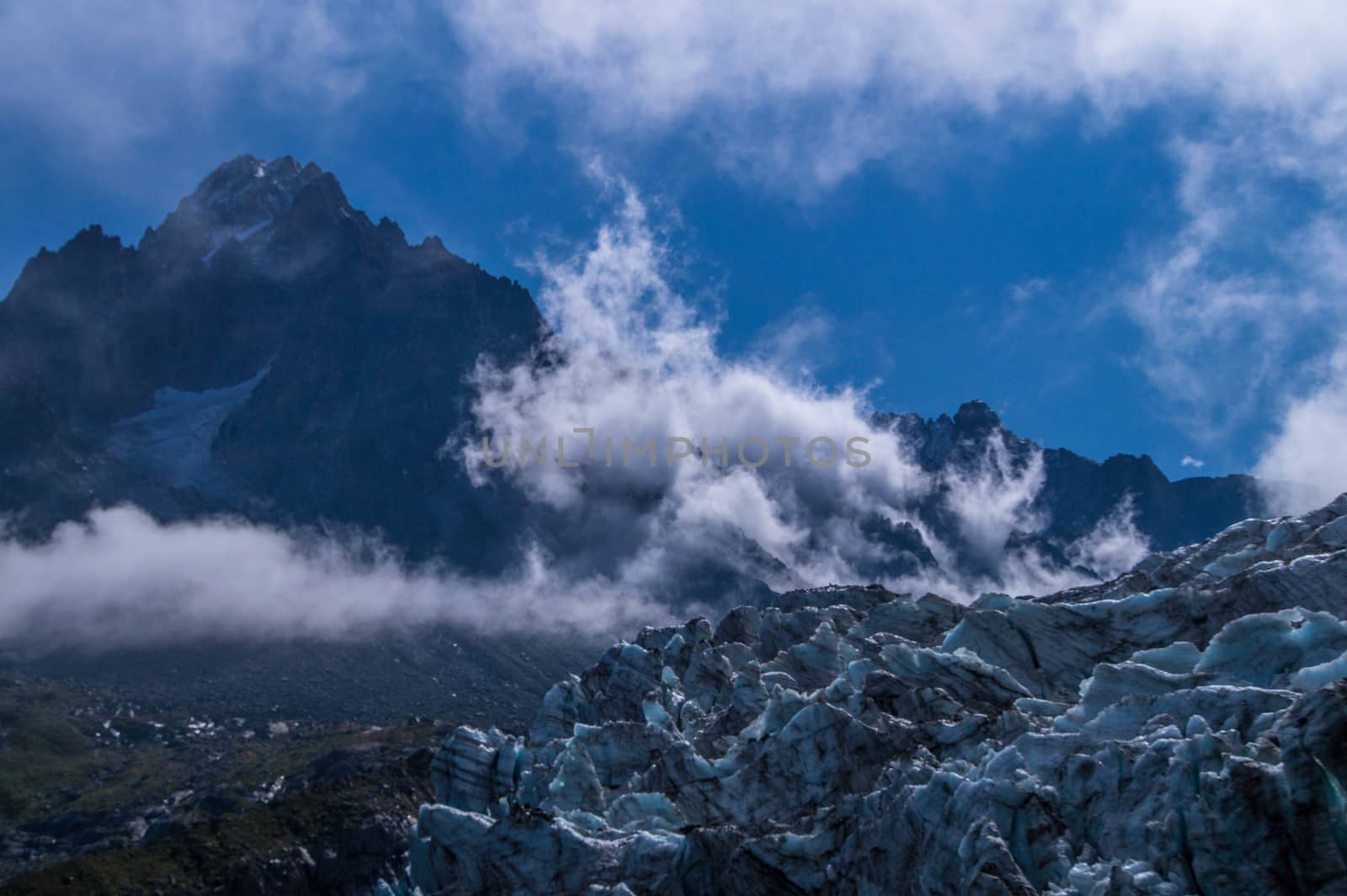 glacier in the French Alps