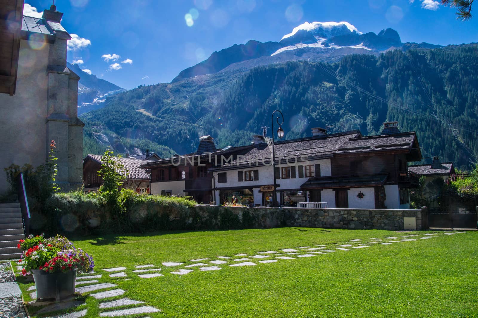 landscape of the French Alps