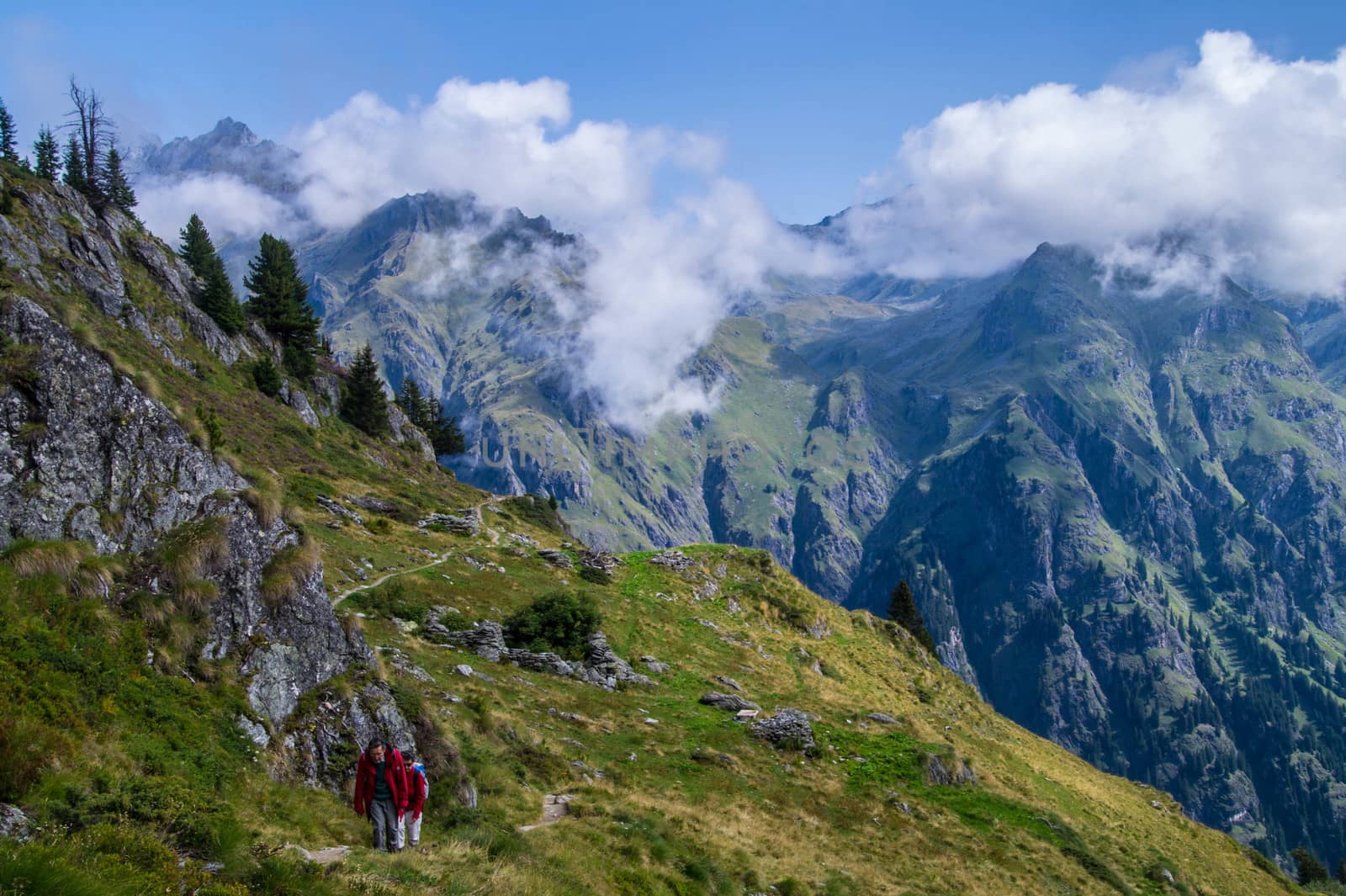 landscape of the Swiss Alps