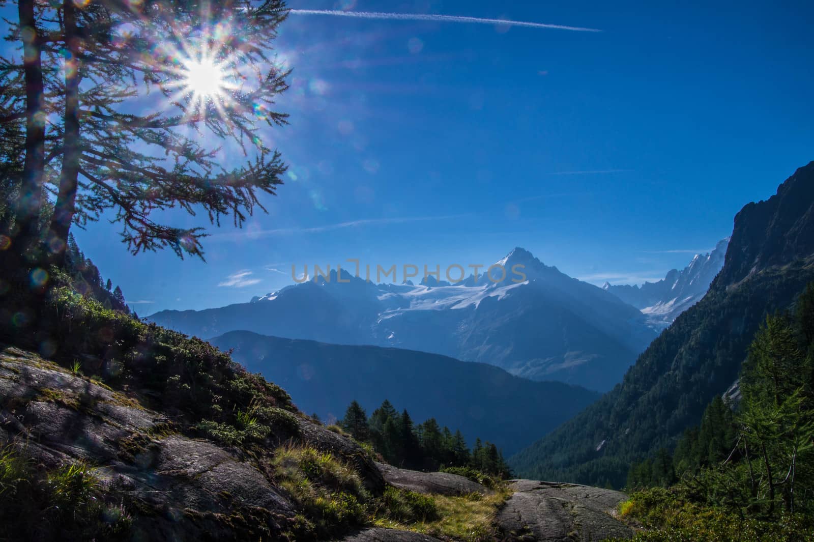 landscape of the French Alps