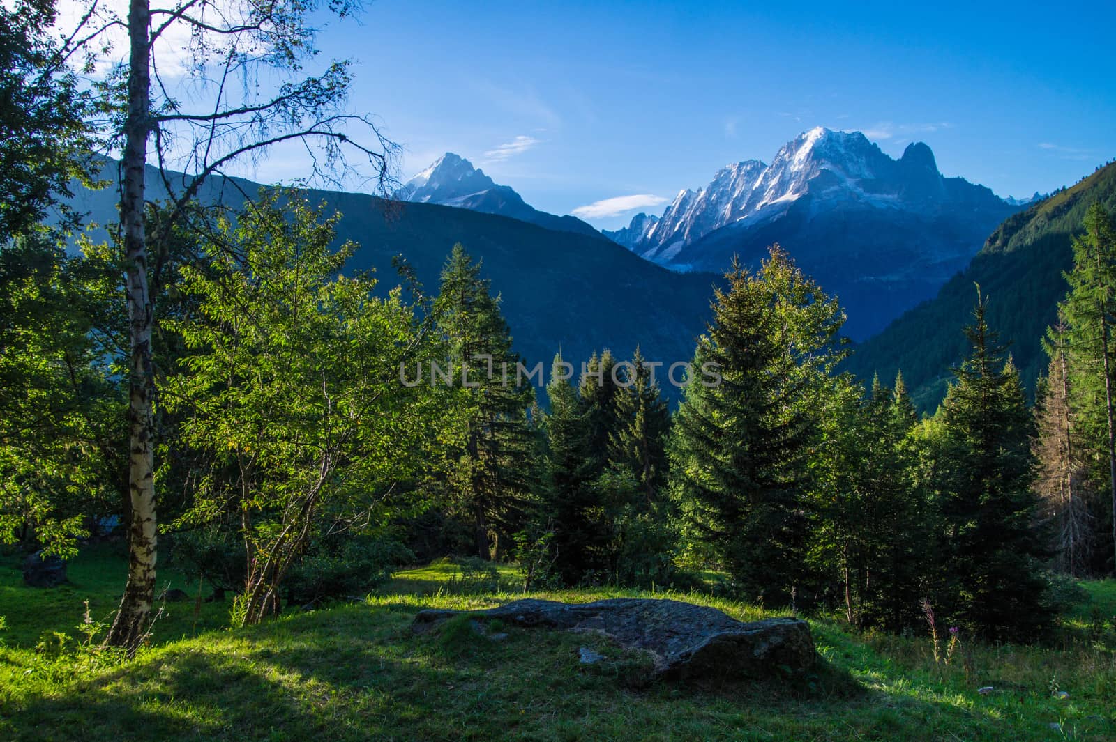 landscape of the French Alps