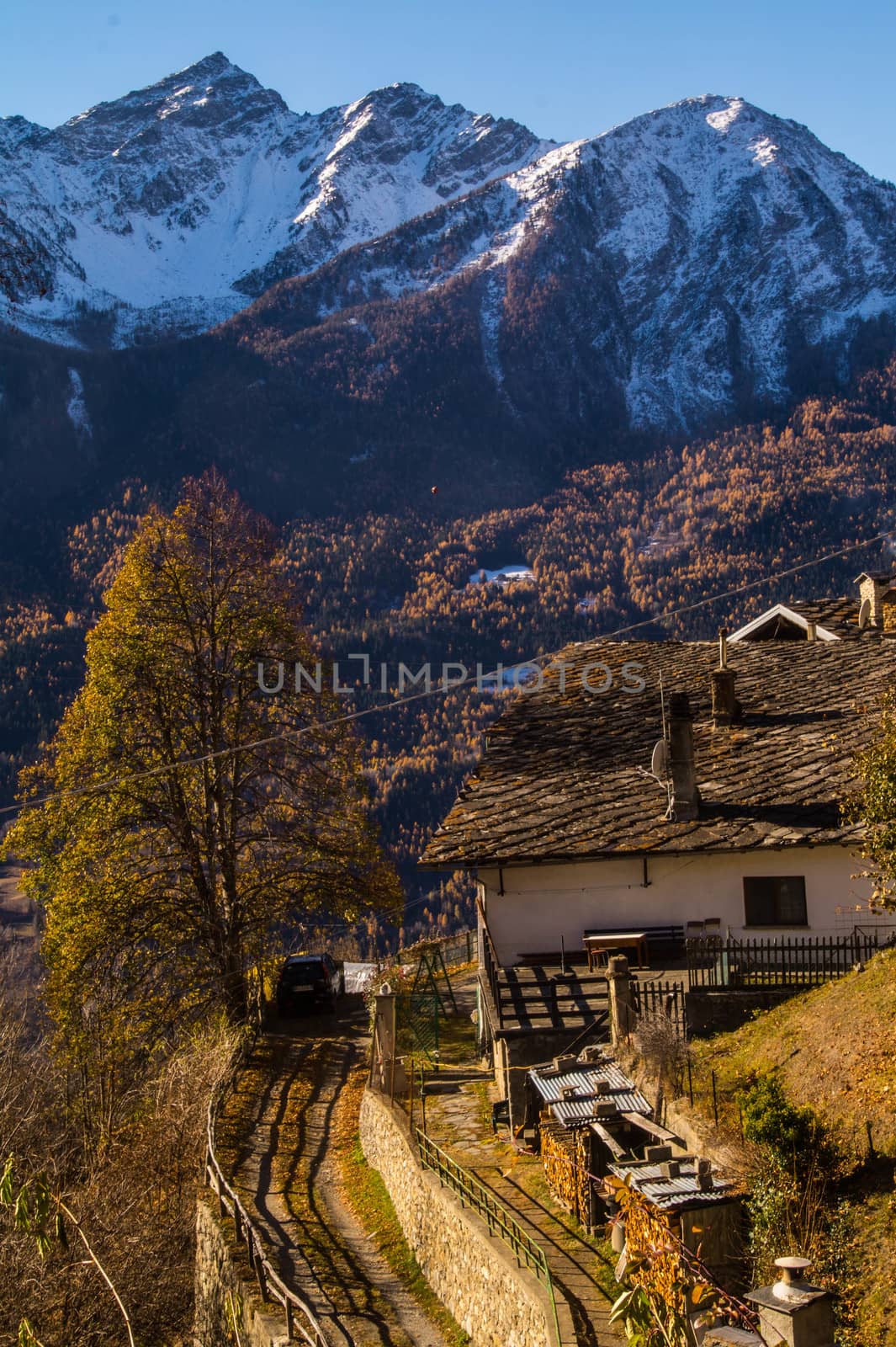 autumn landscape in the Italian Alps