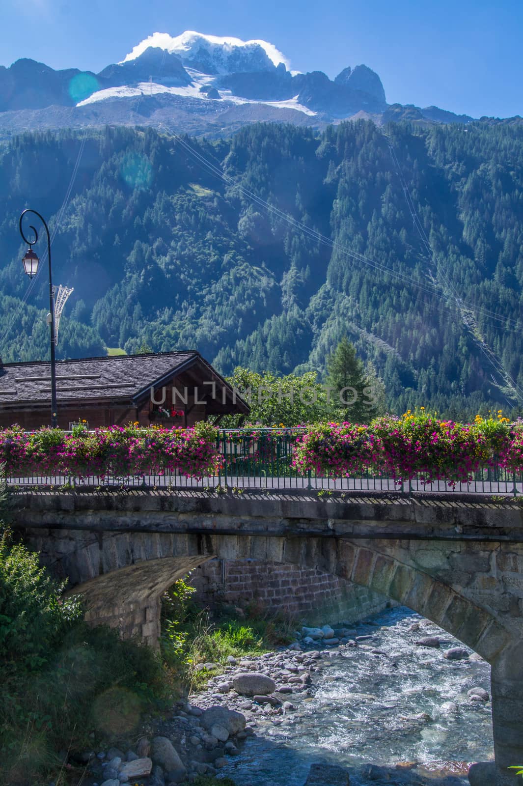 landscape of the French Alps