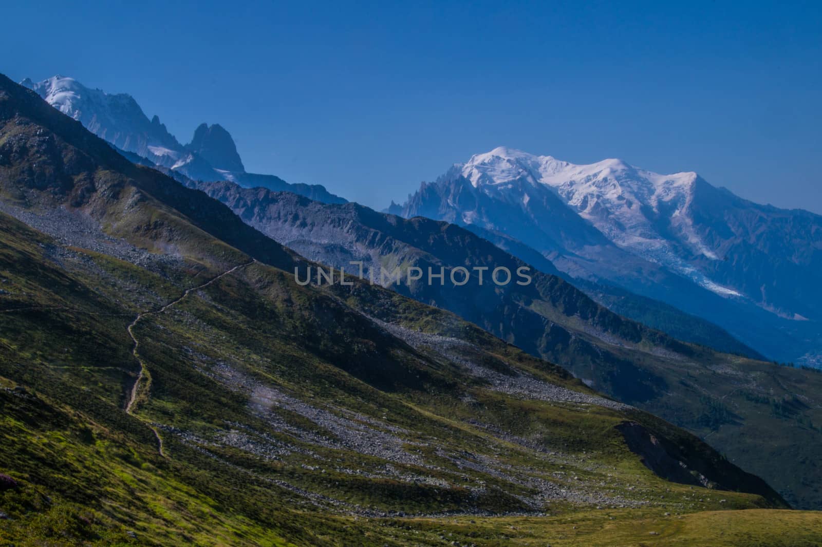 landscape of the French Alps