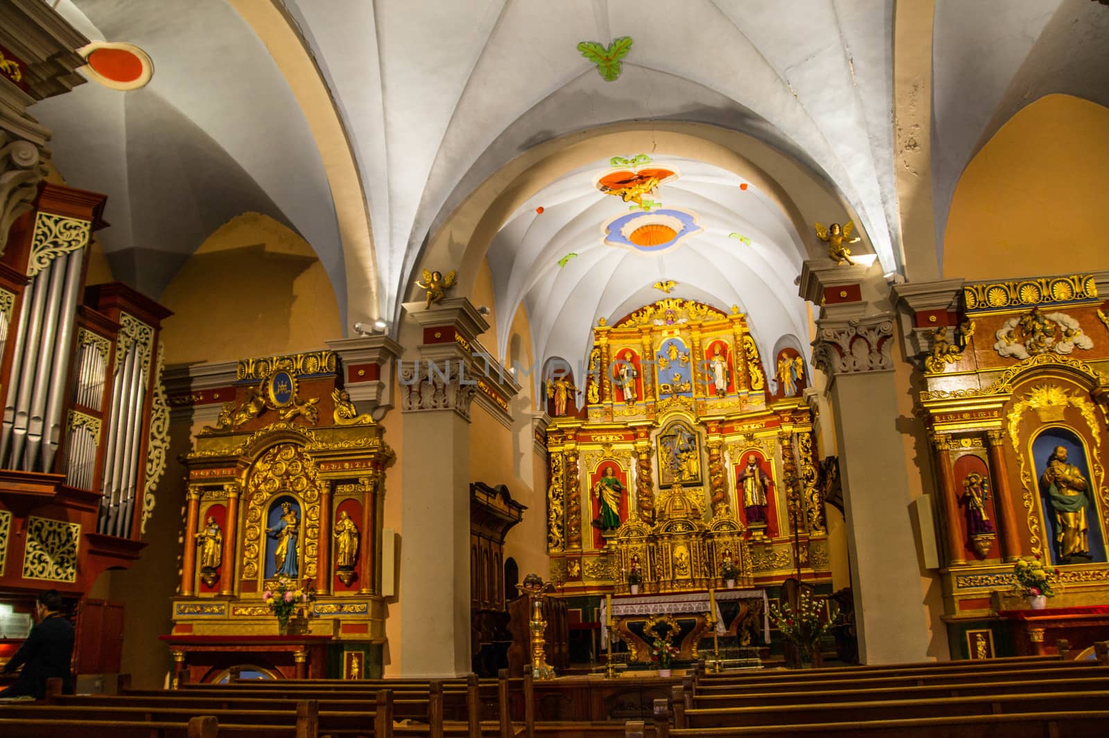 interior of the baroque church