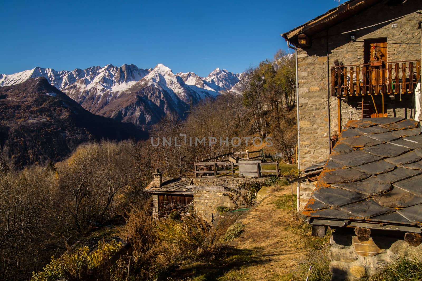 autumn landscape in the Italian Alps