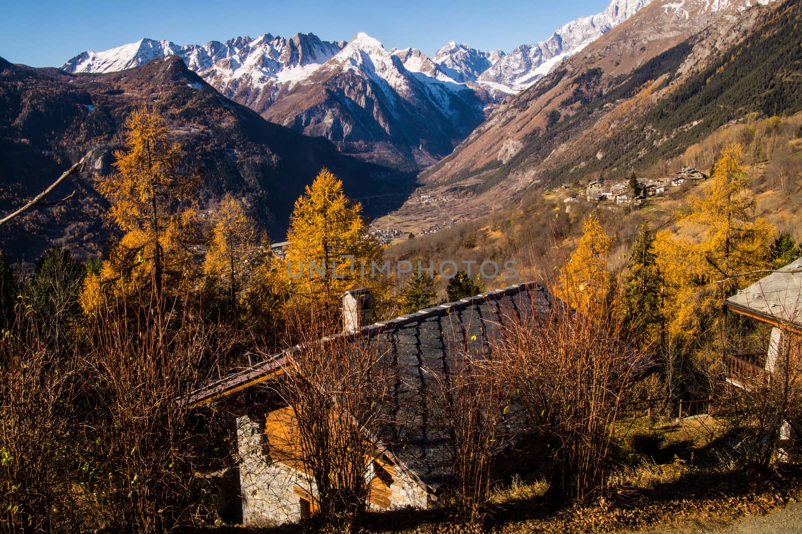 autumn landscape in the Italian Alps