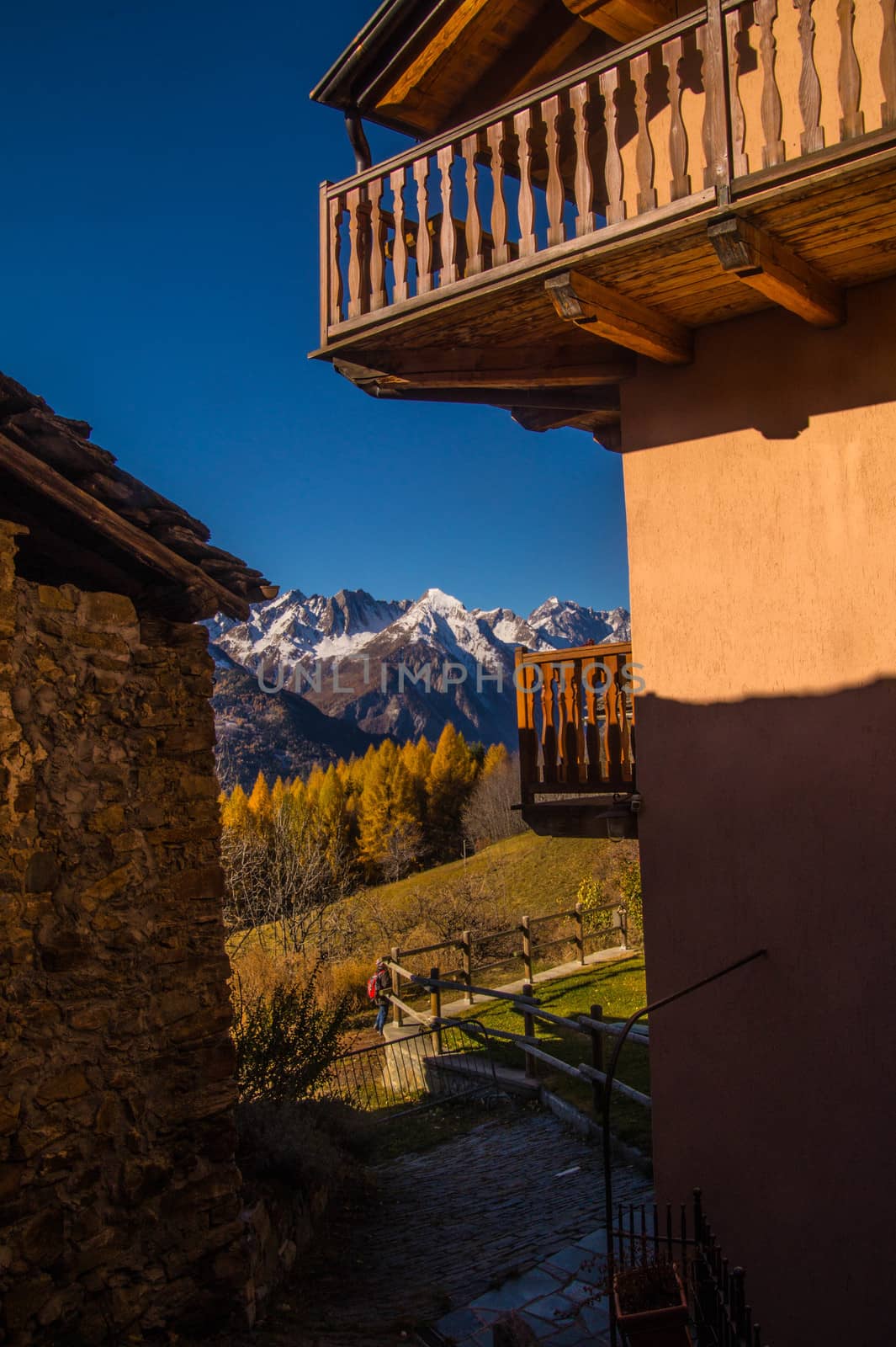 autumn landscape in the Italian Alps