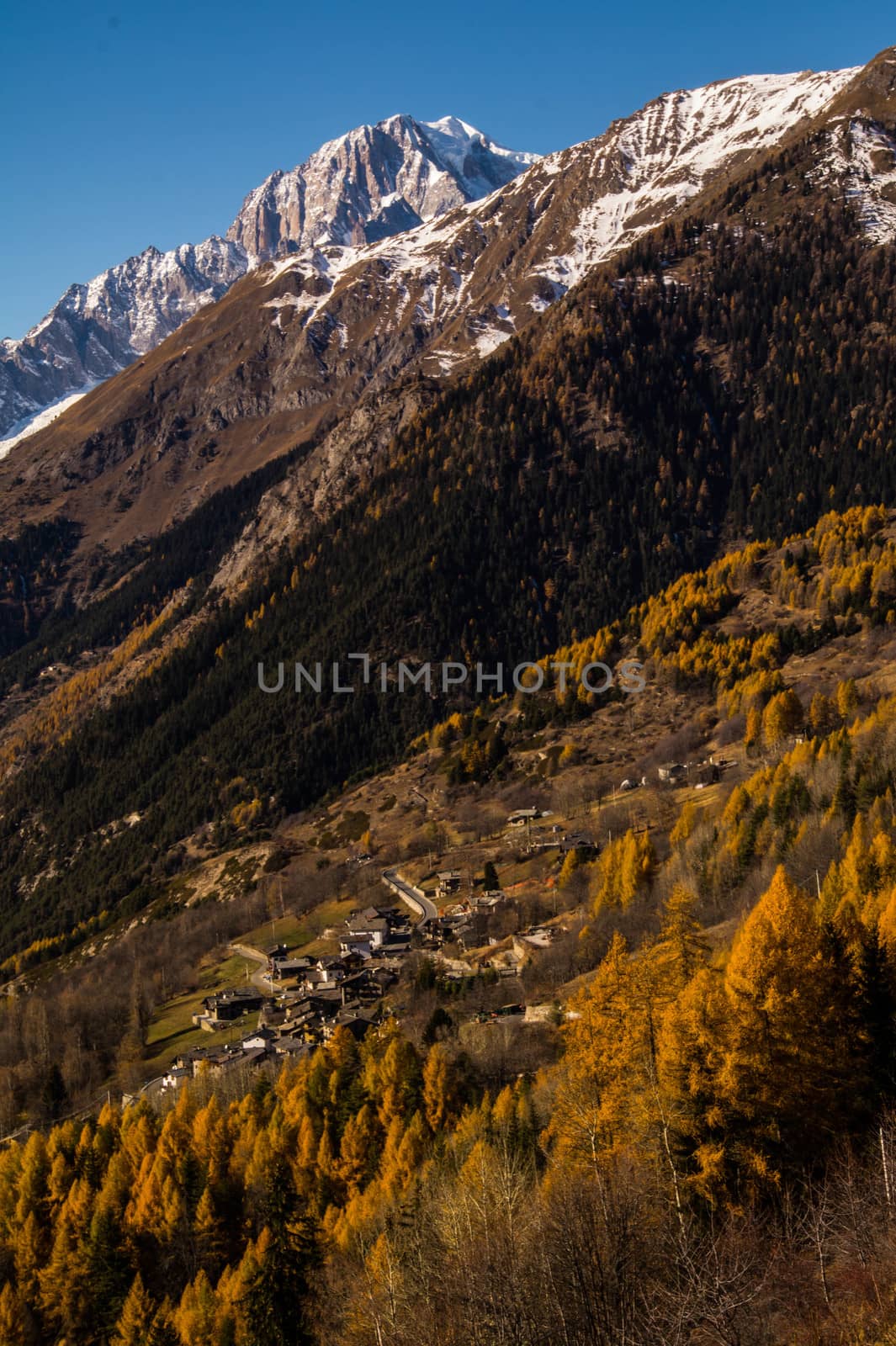 autumn landscape in the Italian Alps