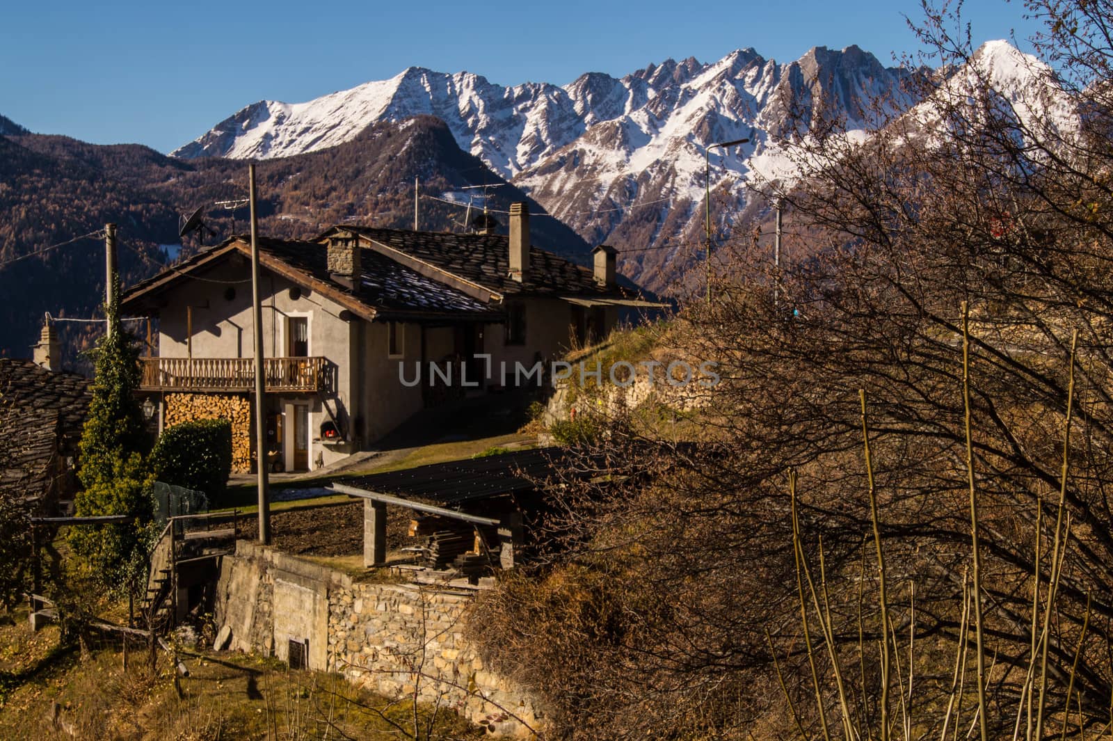 autumn landscape in the Italian Alps