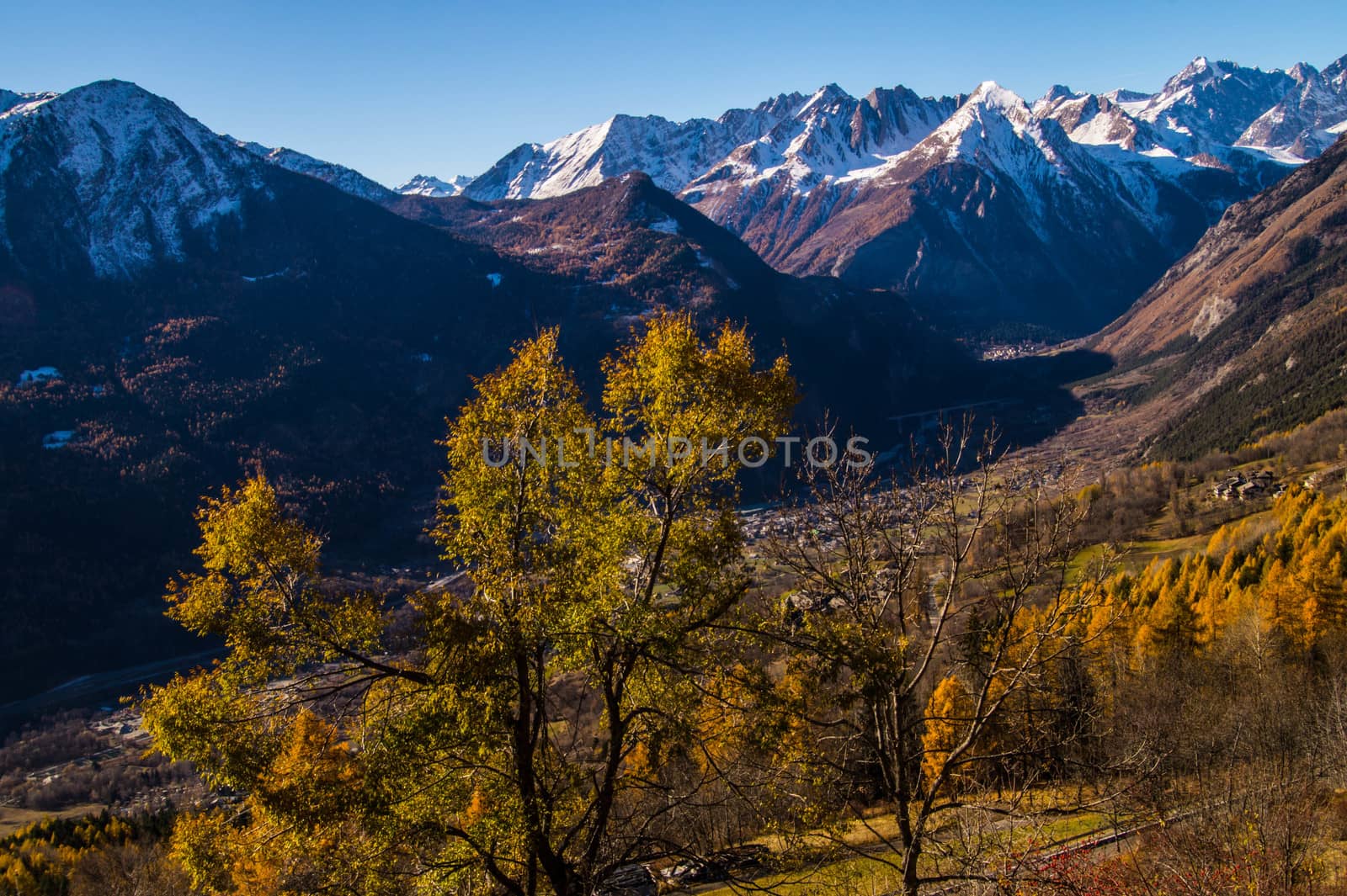 autumn landscape in the Italian Alps