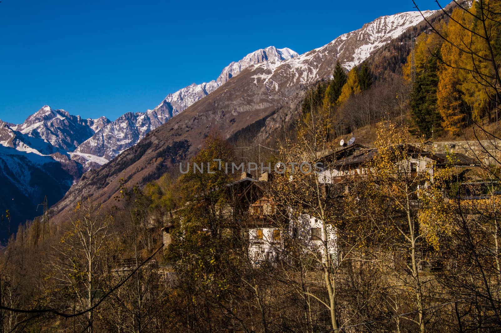 autumn landscape in the Italian Alps
