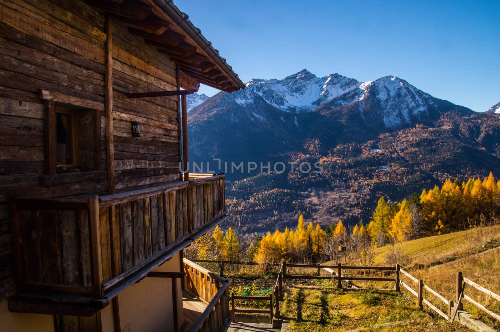 autumn landscape in the Italian Alps