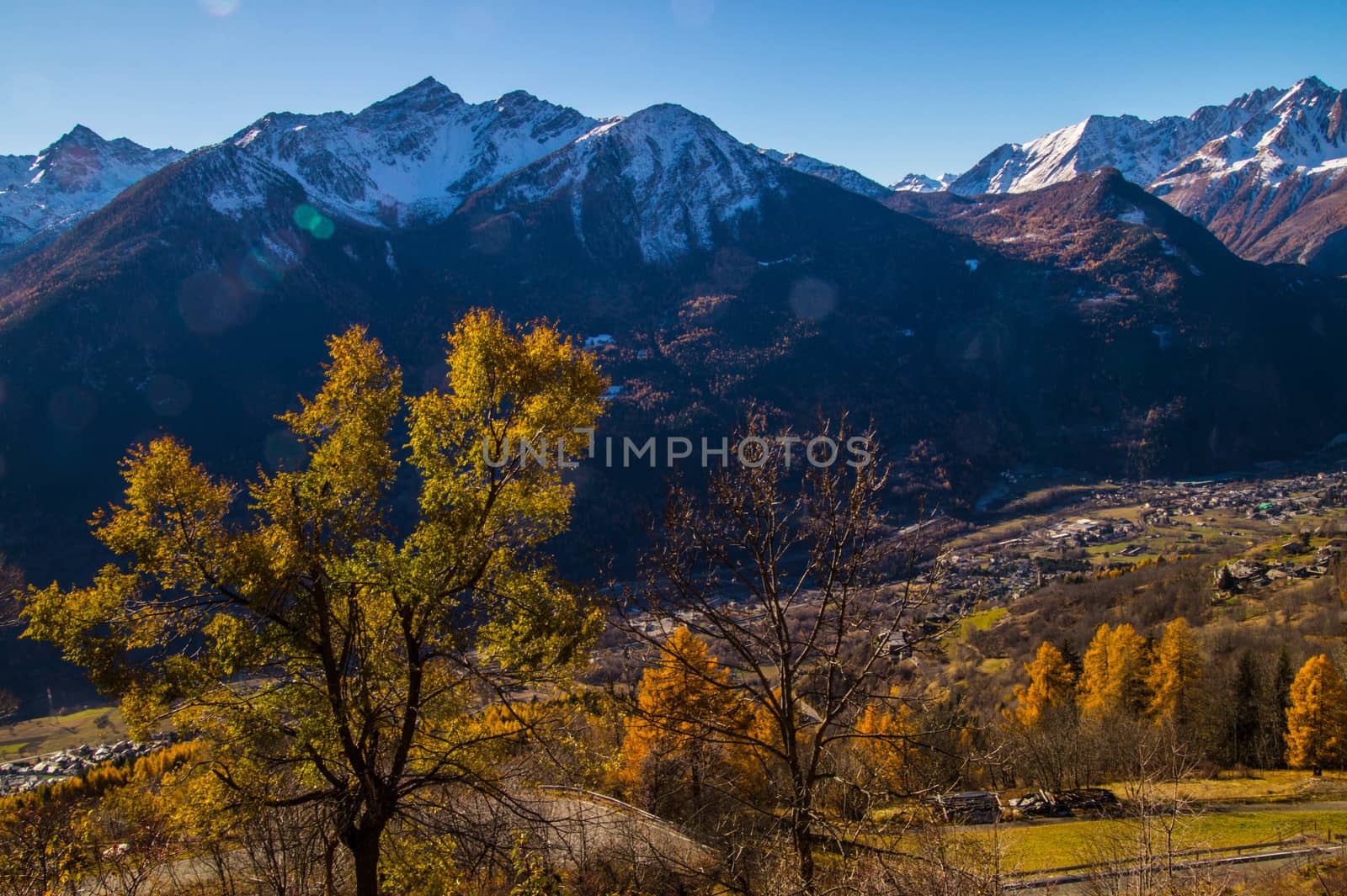 autumn landscape in the Italian Alps