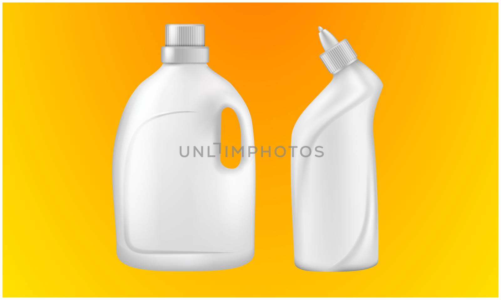 mock up illustration of home cleaning pack on abstract background