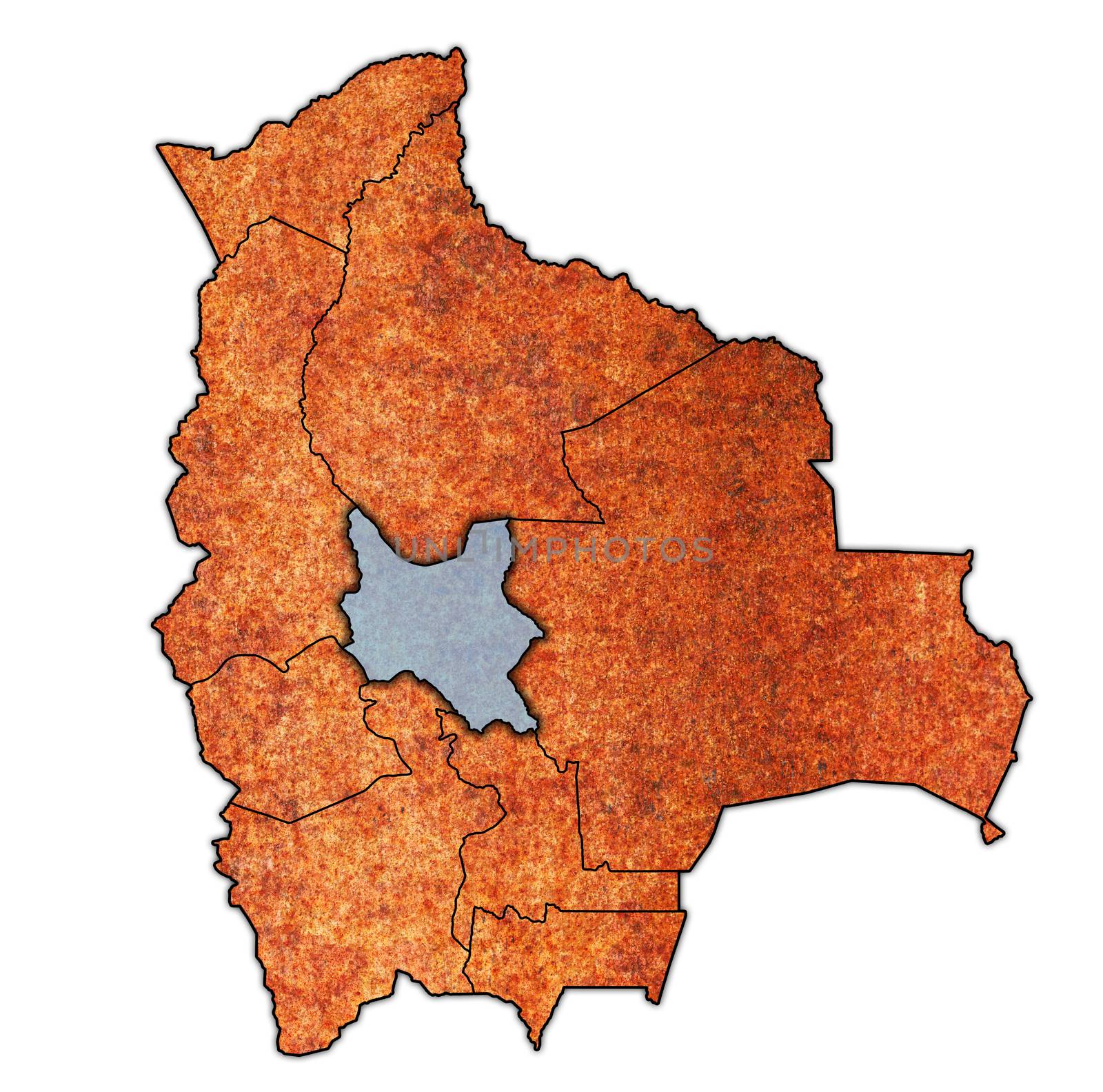 territory of cochabamba region on administration map of Bolivia by michal812