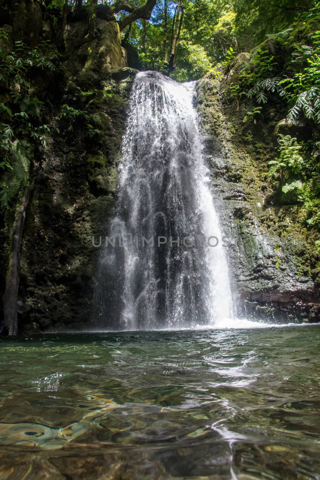 walk and discover the prego salto waterfall on the island of sao miguel, azores, Portugal.