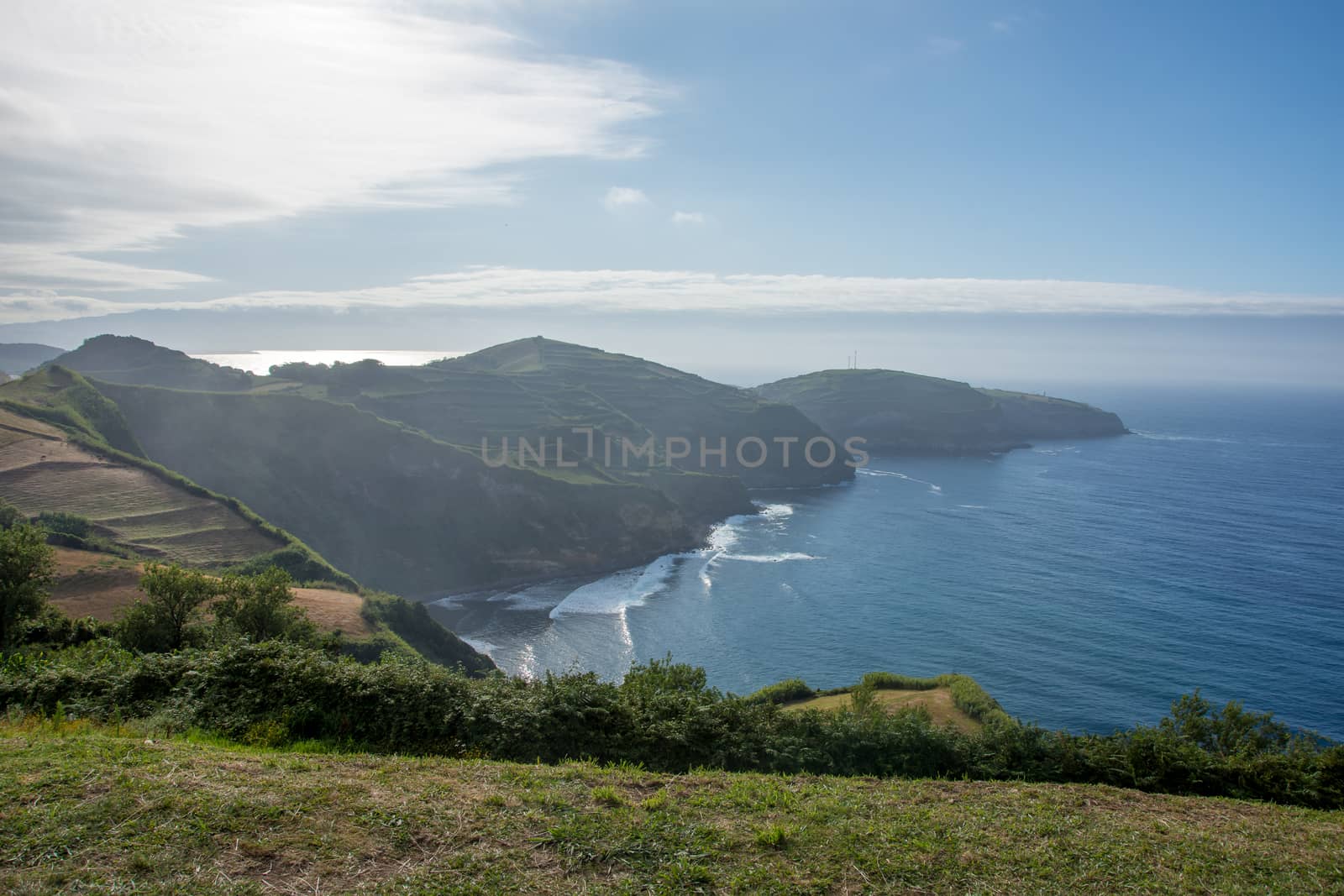 Walk on the Azores archipelago. Discovery of the island of Sao Miguel, Azores. Portugal