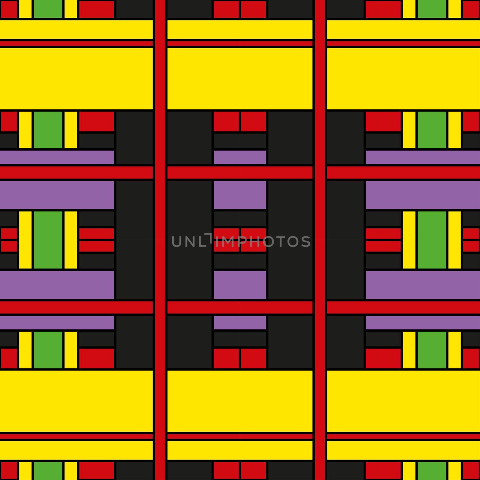 Seamless geometric pattern with colorful elements, vector background.