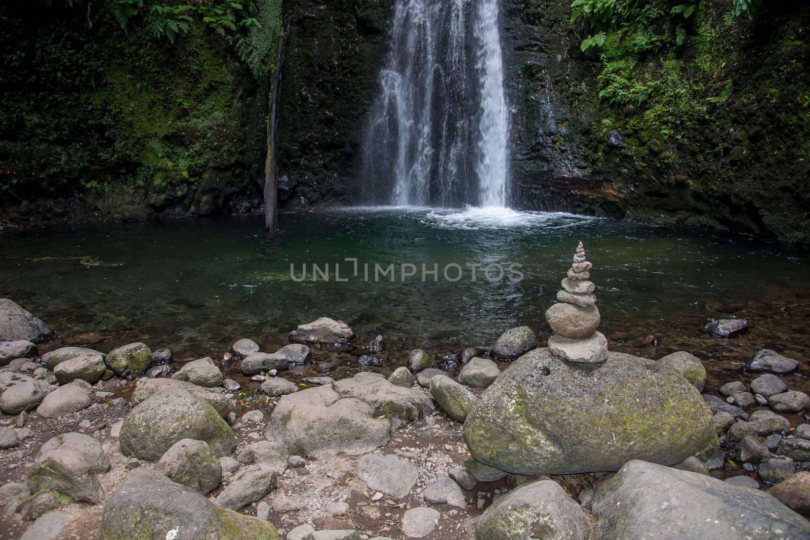 walk and discover the prego salto waterfall on the island of sao miguel, azores, Portugal.