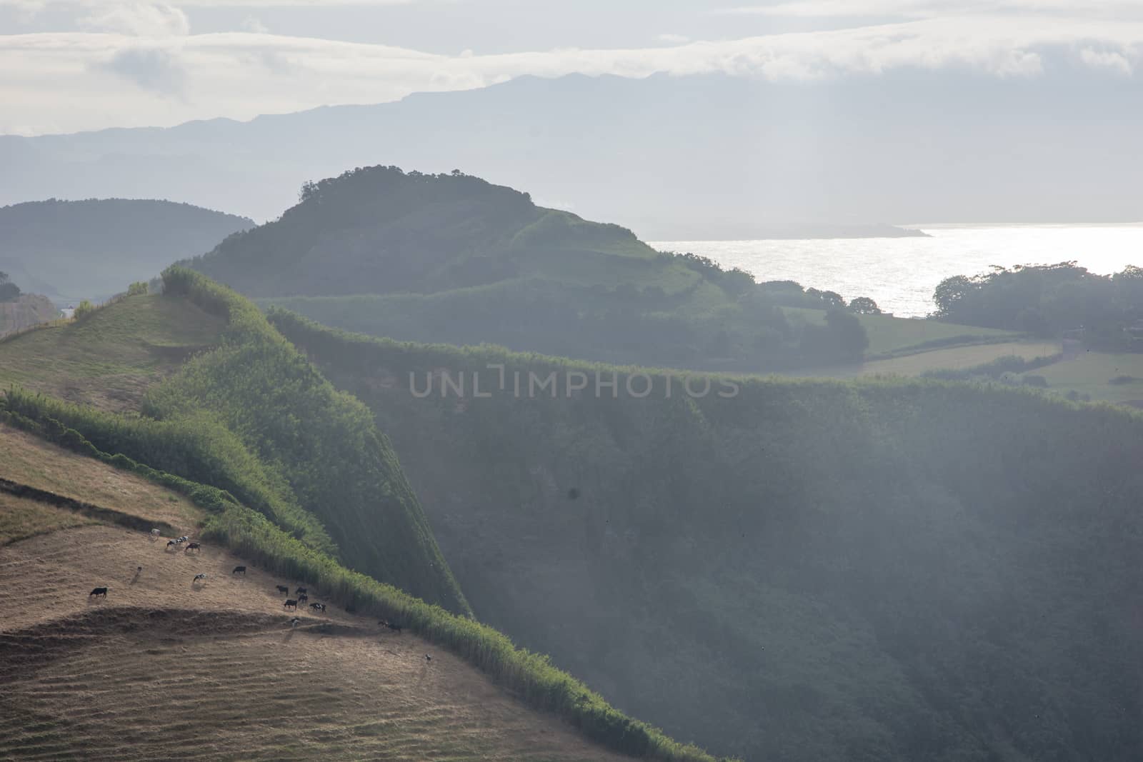 Walk on the Azores archipelago. Discovery of the island of Sao Miguel, Azores. Portugal
